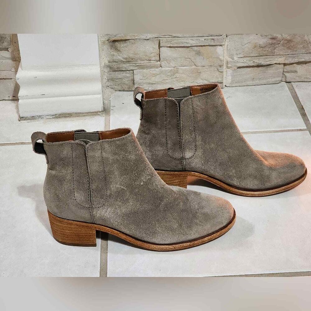 Kork ease Women's Mindo Grey Suede Leather Western Chelsea Boots Size 6 - Picture 3 of 9